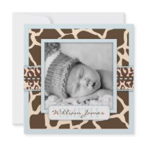 Safari Boy Announcement Square