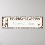 Safari Boy Baby Shower Banner posters