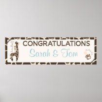 Safari Boy Baby Shower Banner Print