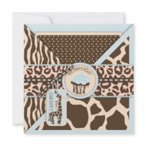 Safari Boy Birthday Invite Card 2