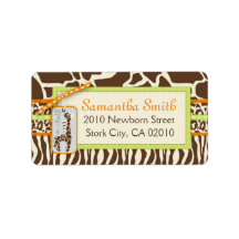 Safari Boy Green Address Label