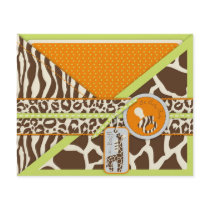 Safari Boy Green Advice Card Personalized Flyer
