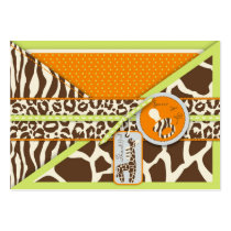 Safari Boy Green Gift Tag Business Card
