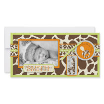 Safari Boy Green Photo Card