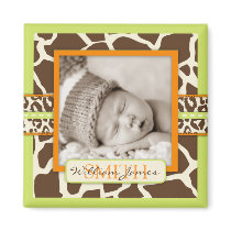 Safari Boy Green Photo Magnet