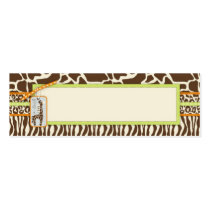 Safari Boy Green Skinny Gift Tag 2 Business Cards