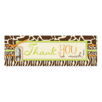 Safari Boy Green TY Skinny Gift Tag Business Cards