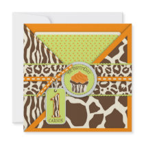 Safari Boy OR Birthday Invite Card 1B