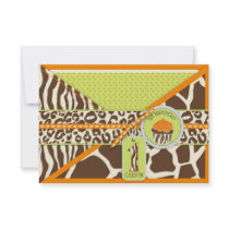 Safari Boy OR Birthday RSVP Card A1_B Invitations