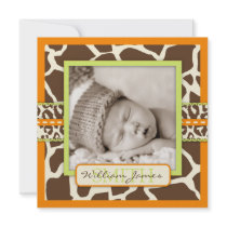 Safari Boy Orange Announcement Square