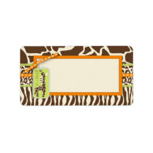 Safari Boy Orange Gift Label M