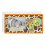 Safari Boy Orange Photo Card