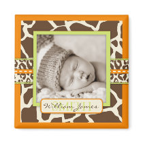 Safari Boy Orange Photo Magnet