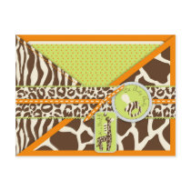 Safari Boy Orange Postcard