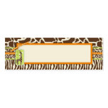 Safari Boy Orange Skinny Gift Tag 2 Business Card