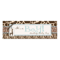 Safari Boy Skinny Gift Tag Business Card Template