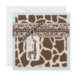 Safari Boy Square 2 invitations