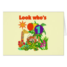 Safari First Birthday Tshirts and Gifts Cards