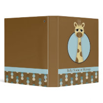 Safari Giraffe Personalized Baby Book Binder