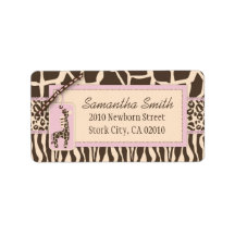Safari Girl Address Label
