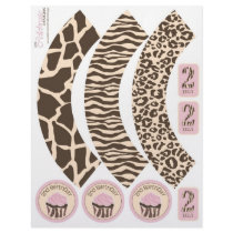 Safari Girl Cupcake Wrapper 2 Flyers
