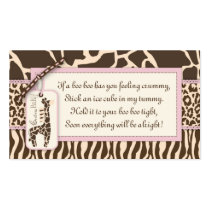Safari Girl Gift Tag B3 Business Cards