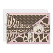 Safari Girl Invitation Card