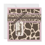 Safari Girl Invitation Square B