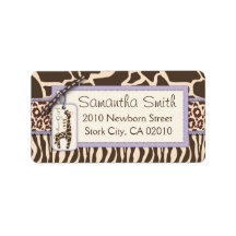 Safari Girl LAV Address Label