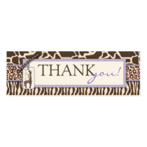 Safari Girl TY Skinny Gift Tag Business Card Templates