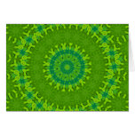 Safari green mandala, note card
