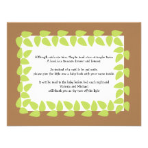 Safari Jungle Baby Baby Shower POEM 2 Custom Invitations