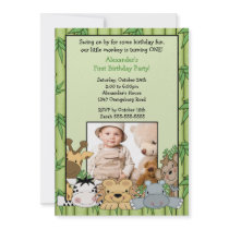 Safari Jungle Photo Birthday Invitation