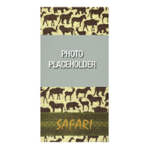 Safari Photocard Template Photo Greeting Card