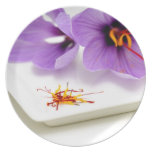 Saffron Flowers Plate
