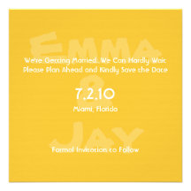 Saffron Simply Colour Save the Date Invites