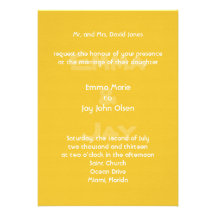 Saffron Simply Colour Wedding Invitation