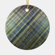Sage and Lavender Stripes Christmas Ornament