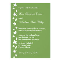 Sage and White Autumn Leaf Wedding Invitation invitations