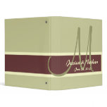 Sage & Chocolate Wedding Monogram Planner Binder
