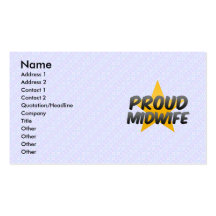 Sage-femme fière cartes de visite professionnelles