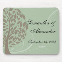 Sage Green and Soft Brown Stylized Eco Tree