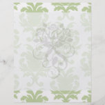 sage green bold large damask pattern personalized flyer