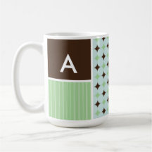 Sage Green & Brown Coffee Mugs