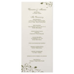 Sage Green Floral Decal Wedding Program rack cards