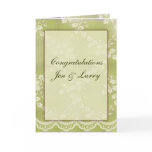 Sage green lace card