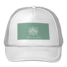 Sage Green Vintage Monogram Business Trucker Hats