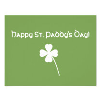 Sage Lucky Clover Saint Patrick's Day Note invitations