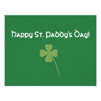 Sage Lucky Clover Saint Patrick's Day Note invitations