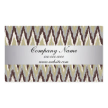 Sage TribaI Ikat ZigZag Pocket 2013 Calendar Business Card